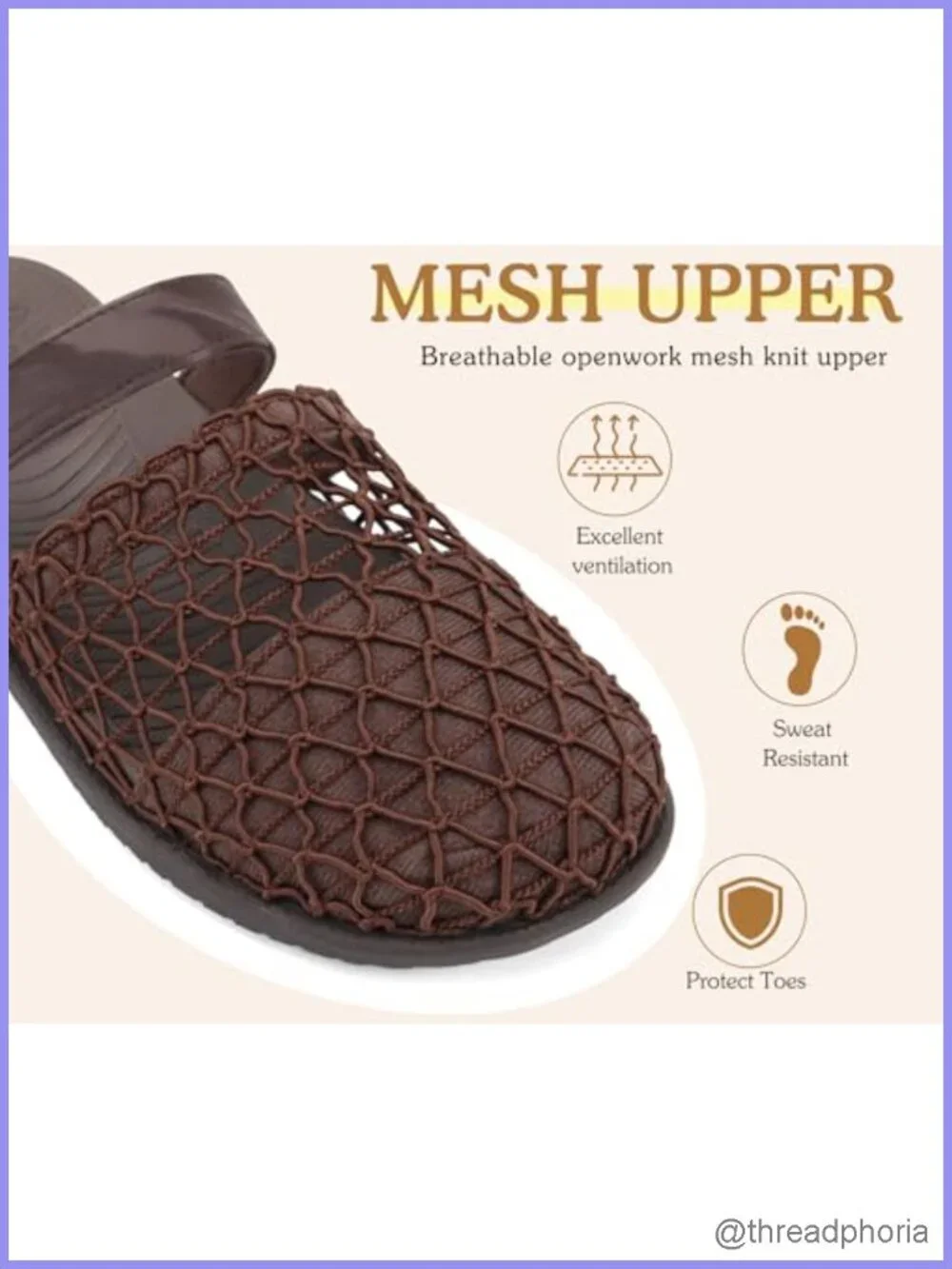 Women's Orthotic Slide Sandals Breathable Mesh Closed Toe Wedge Mules